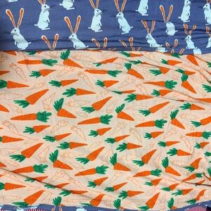 Dreamiere Bunnies and Carrots Bamboo Blanket